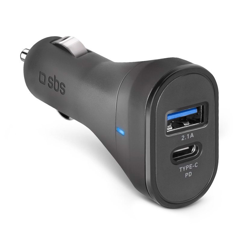 SBS Caricabatterie da auto Type-C – USB da 3100 mAh