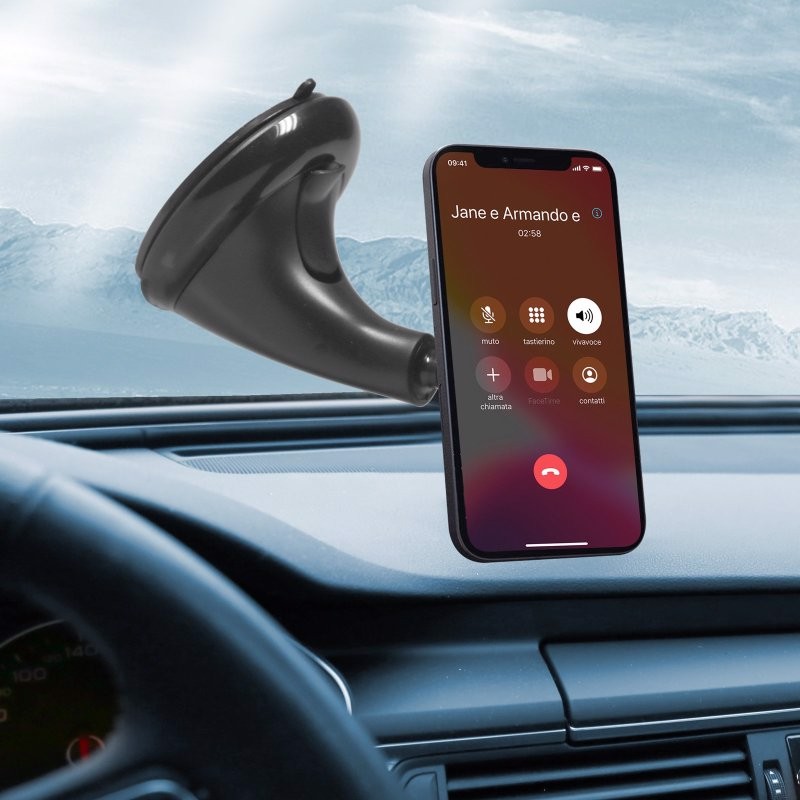 Supporto Magnetico da Auto per Smartphone con Due Placche