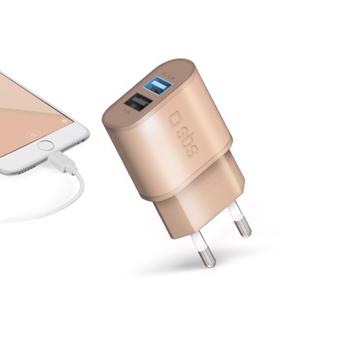 SBS Caricabatterie da viaggio da 2100 mAh - Gold Collection