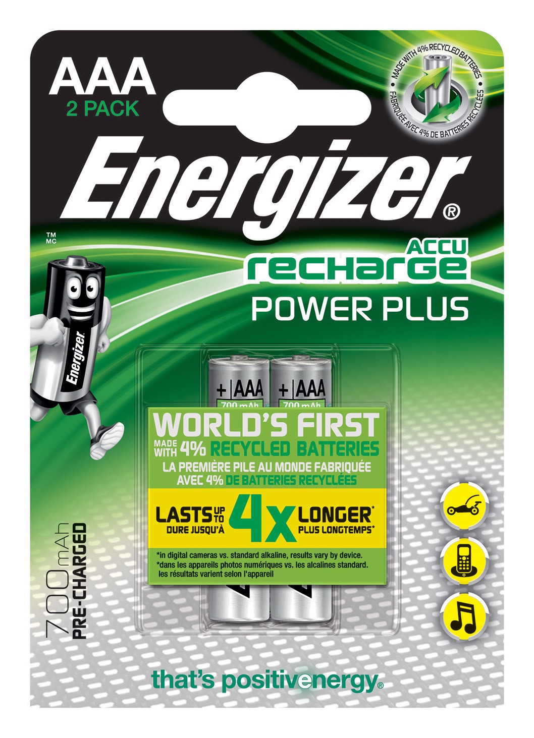 ENERGIZER Power Plus AAA Batteria ricaricabile Mini Stilo AAA