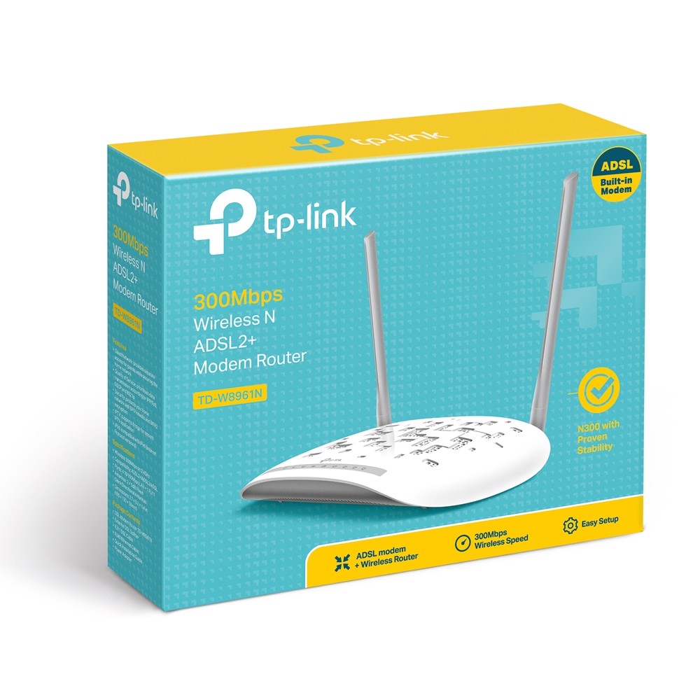 TP-LINK TD-W8961N router wireless Fast Ethernet Banda singola (2.4 GHz) 4G  Grigio, Bianco, Modem Router e Access Point in Offerta su Stay On