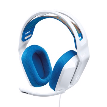 Cuffia gaming g335 white/blu surround 7.1,memory,ultra leg