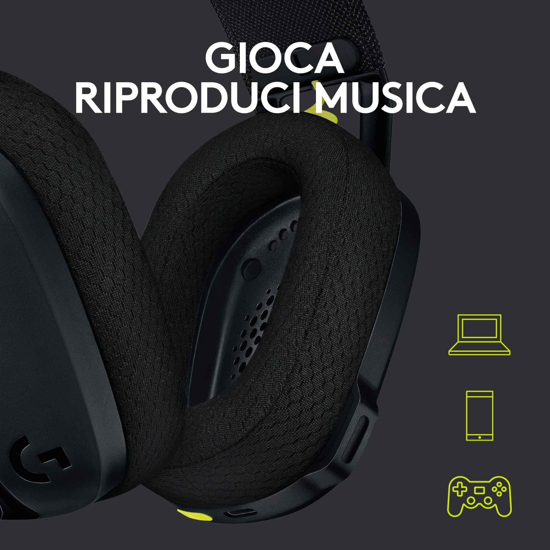 Logitech G 435 LIGHTSPEED Cuffie Gaming Wireless Bluetooth - Cuffie Over  Ear Leggere, Microfoni Integrati, Batteria da 18 Ore, Compatibile con Dolby  Atmos, PC, PS4, PS5, Smartphone. Nero