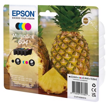 Cartuc.epson ananas 604 m.pack