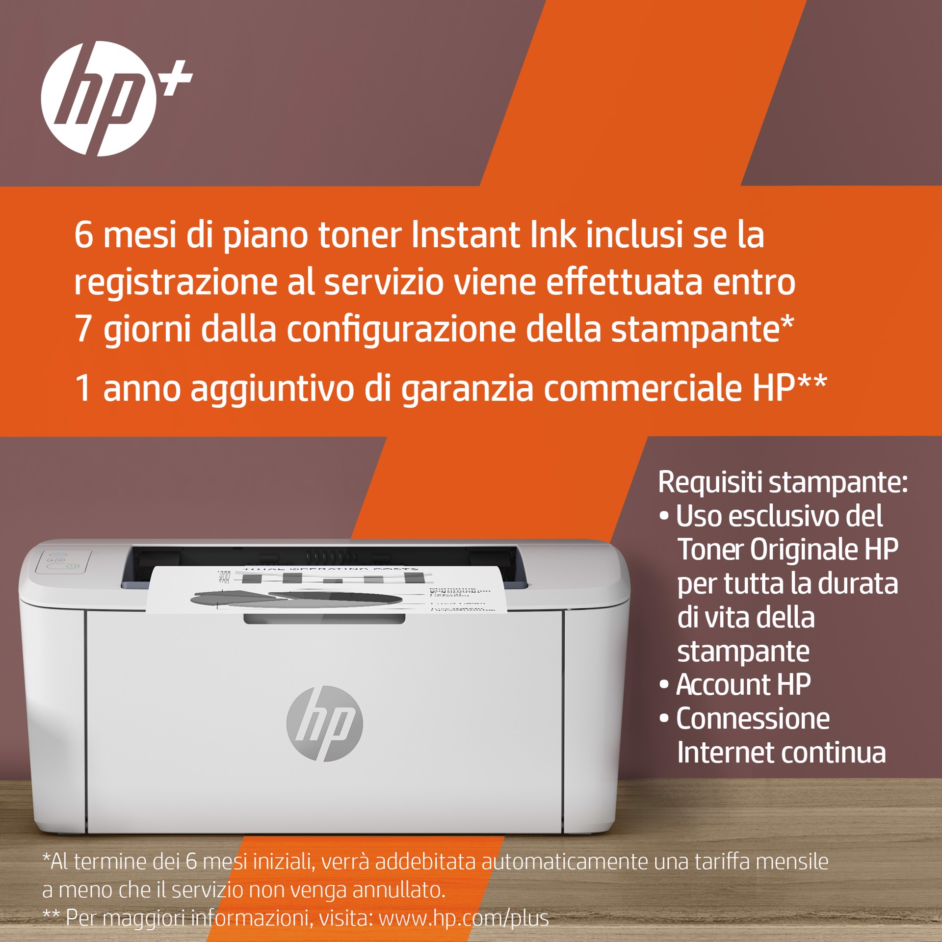 HP LaserJet Stampante M110we, Bianco e nero, Stampante per Piccoli uffici,  Stampa, wireless; +; Idonea a Instant Ink, Stampanti Laser in Offerta su  Stay On