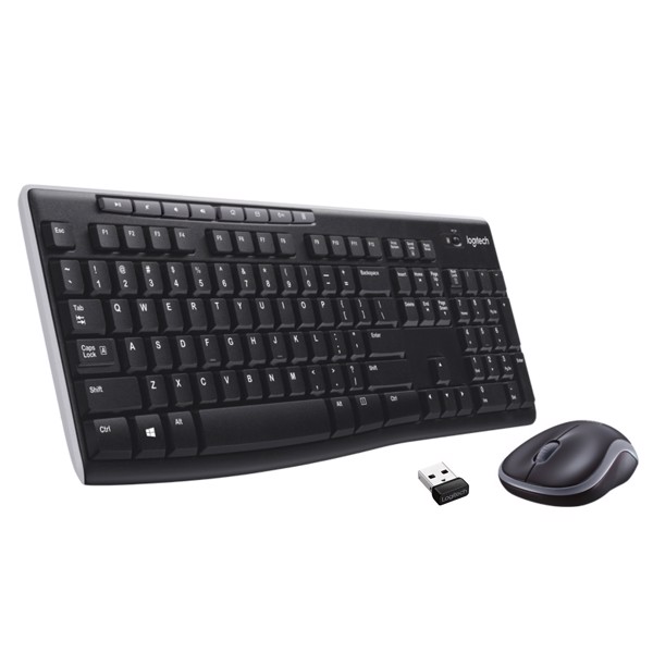 Logitech MK270 Combo Tastiera e Mouse Wireless per Windows, 2,4 GHz Wireless, Mouse Compatto, 8 Tasti Multimediali e di Scelta Rapida, Durata della Ba