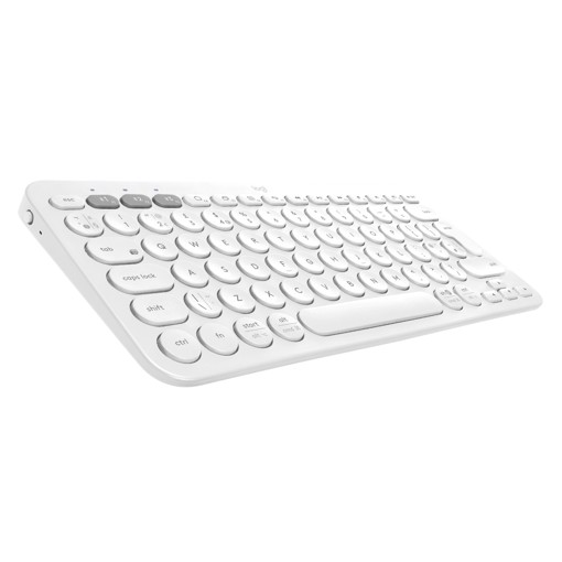 Logitech K380 Multi-Device Tastiera Bluetooth Wireless, Design Easy-Switch, Sottile, Portatile, 2 Anni di Batteria, Funziona con PC, Laptop, Windows, Mac, Android, iPad OS, Apple TV. Bianco