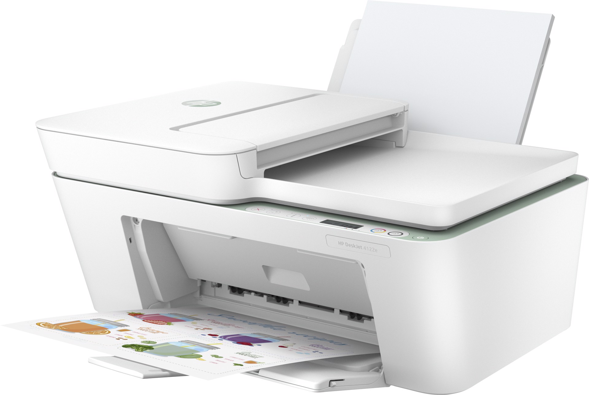 HP DeskJet Stampante multifunzione 4122e, Colore, Stampante per Casa,  Stampa, copia, scansione, invio fax da mobile, wireless; +; idonea a  Instant Ink; stampa da smartphone o tablet; scansione verso PDF