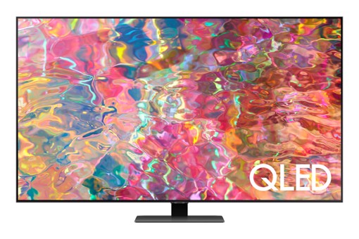 Samsung Series 8 TV QLED 4K 50” QE50Q80B Smart TV Wi-Fi Carbon Silver 2022, Processore Quantum 4K, Quantum HDR, Contrasti profondi, Suono 3D