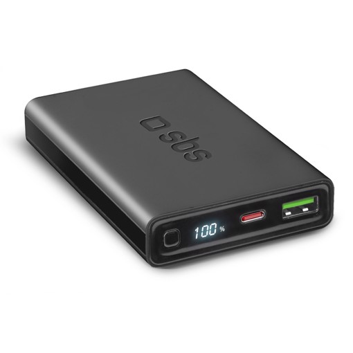 SBS TEBB10000LCDEVOPD20K batteria portatile Polimeri di litio (LiPo) 10000 mAh Nero