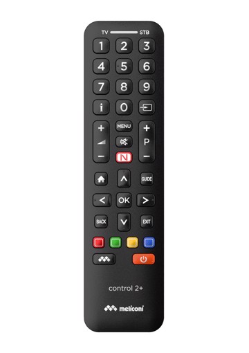 Meliconi Control 2+ telecomando IR Wireless TV, Set-top box TV Pulsanti