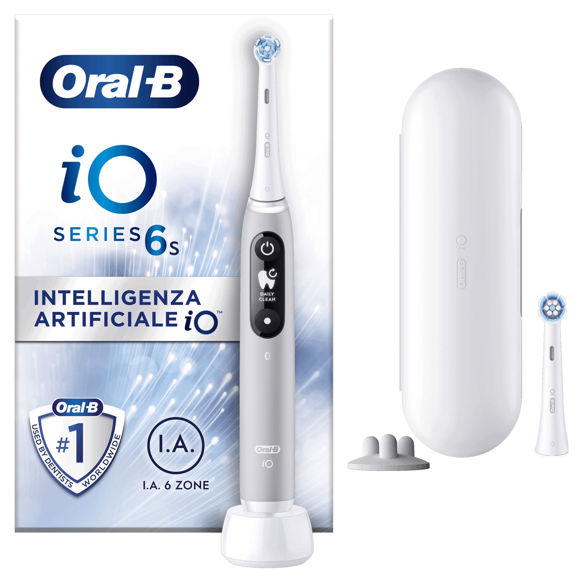 ORAL-B iO Spazzolino Elettrico Ricaricabile 6S Grigio, 2 Testine