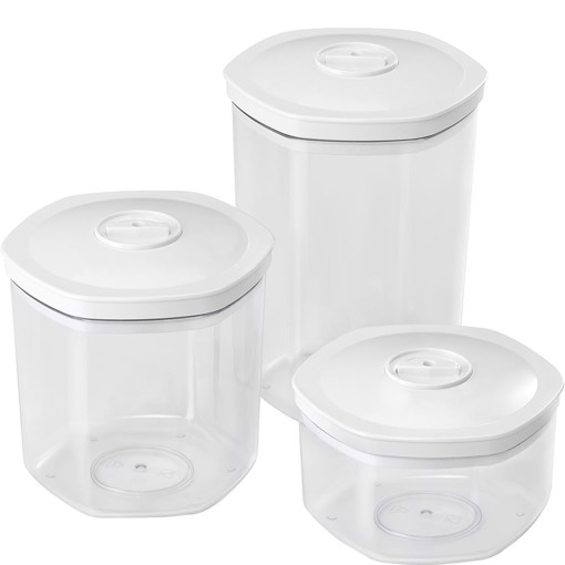 Smeg LIFEBOX recipiente per cibo Altro Set Trasparente, Bianco 3 pz