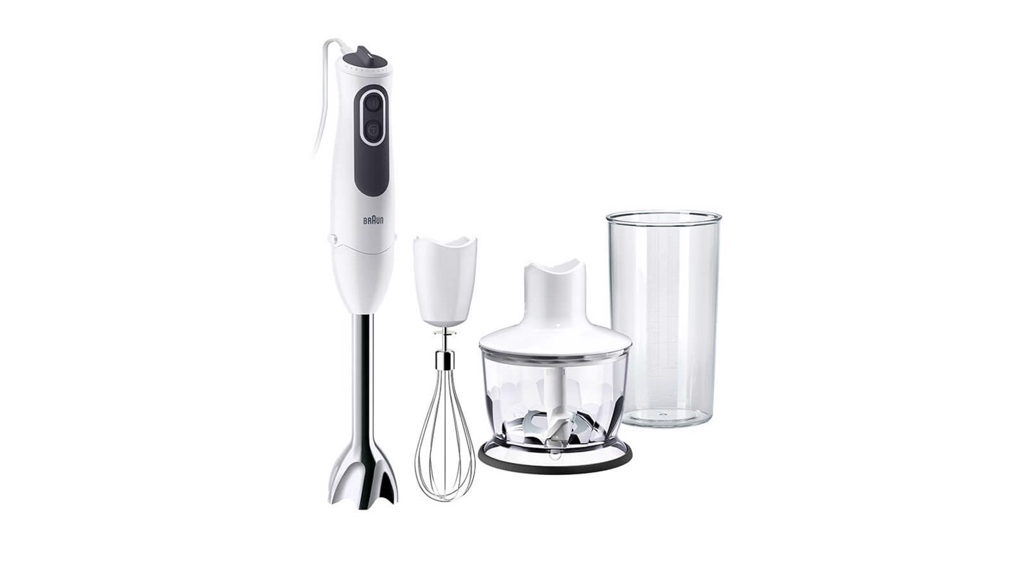 BRAUN - Frullatore ad Immersione MULTIQUICK 3 MQ3005WH-Bianco/Blu