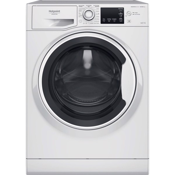 Hotpoint NDB 10736 WA IT lavasciuga Libera installazione Caricamento frontale Bianco D