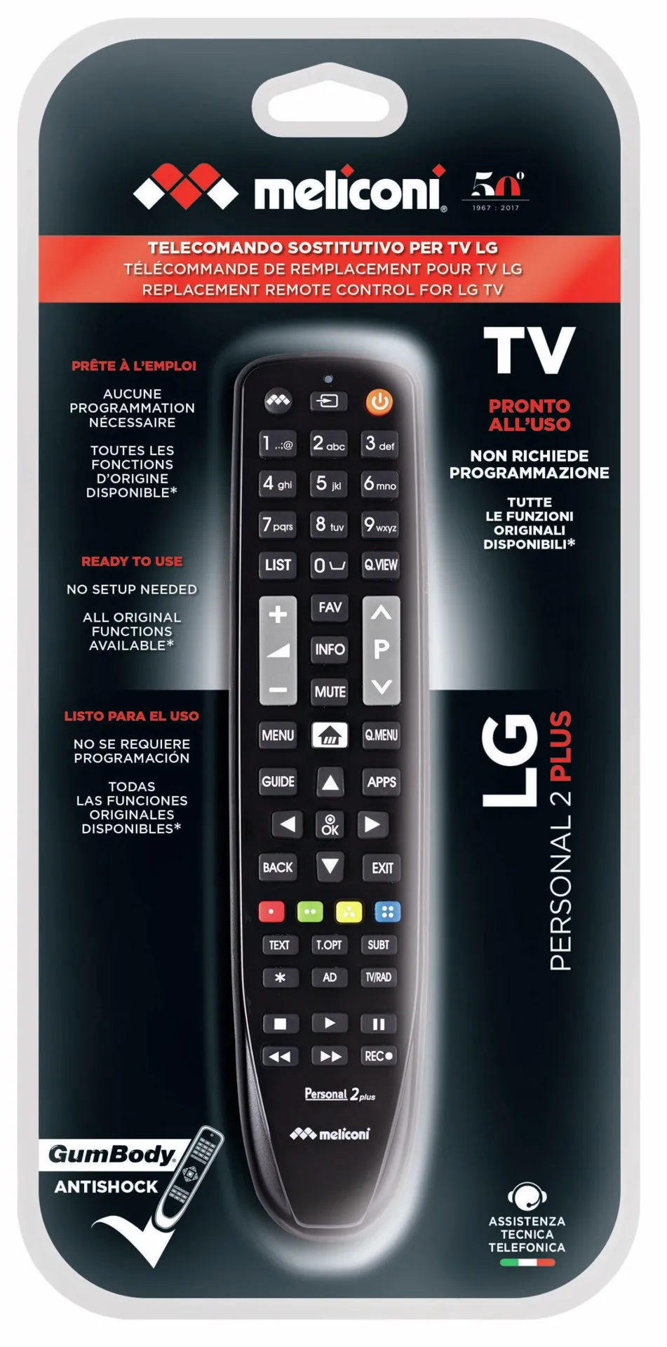 Telecomando Sostitutivo Aurabeam Per TV LG 47LM620S – Telecomando Universale Programmabile, Garanzia 1 Anno