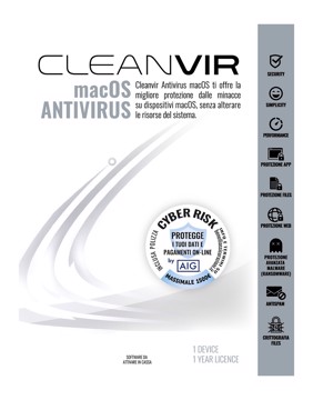 Antivirus Cleanvir Per Mac Os, 1 Device 1 Anno