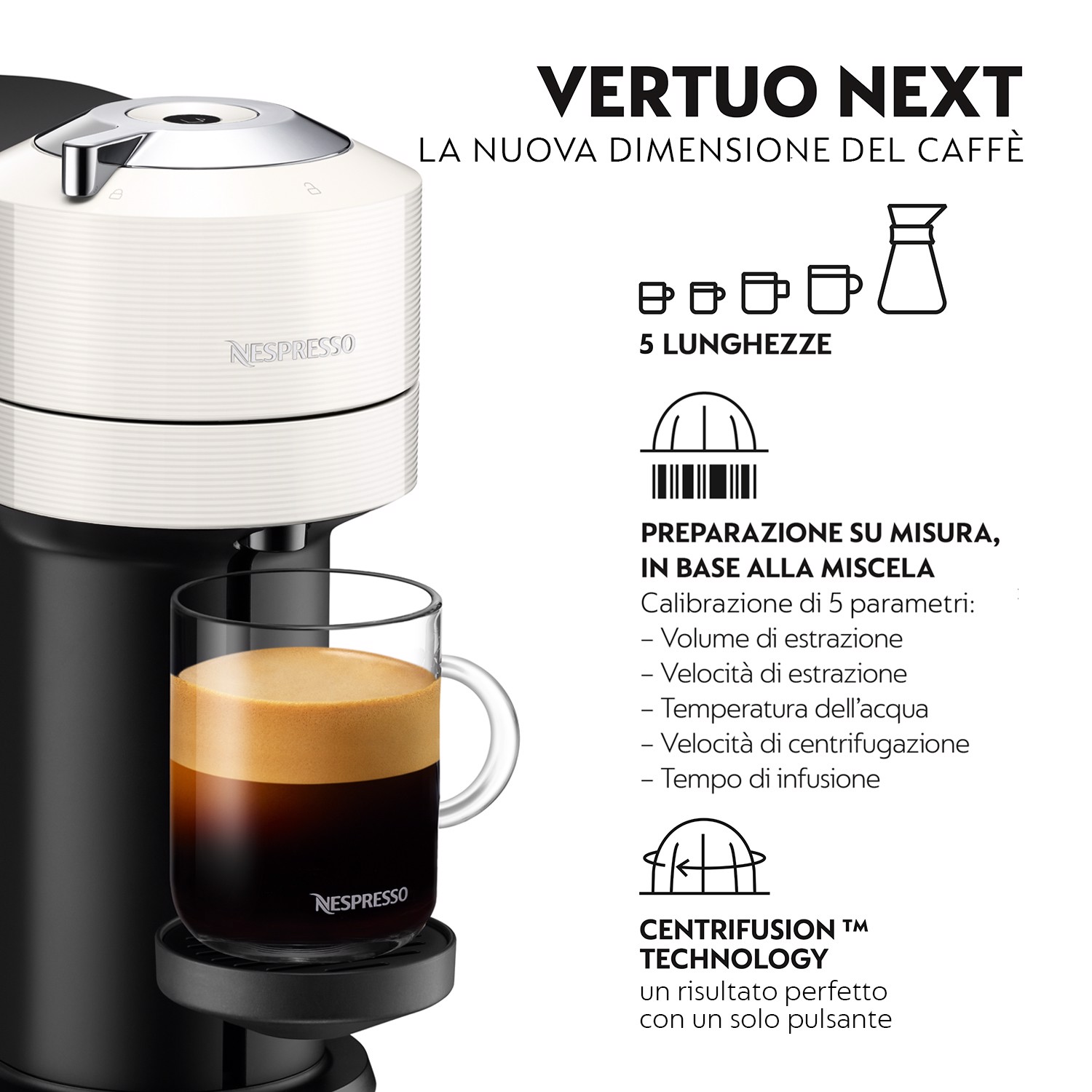 DeLonghi De'Longhi Nespresso Vertuo ENV 120.W macchina per caffe Automatica  Macchina da caffe combi 1,1 L, Macchine caffè in Offerta su Stay On
