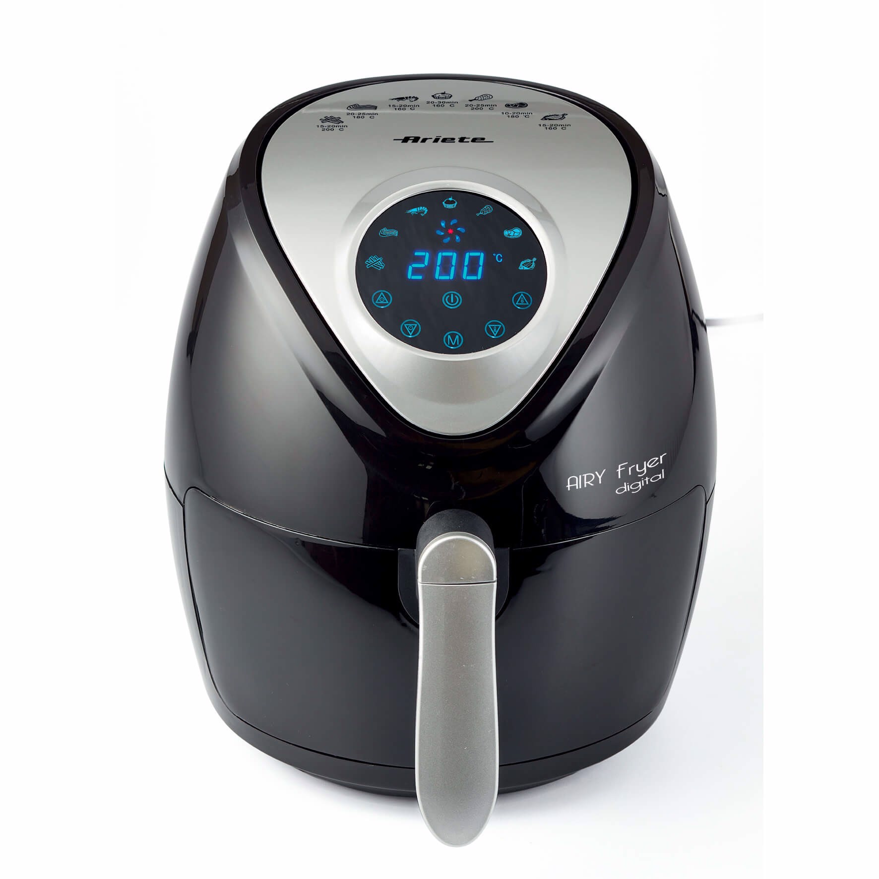 ARIETE 4616 Airy Fryer Digital, Friggitrice ad Aria Digitale, Capacita 2,6  L, 1300 W, Time '60 minuti, 7 programmi, Nera, Friggitrici ad aria in  Offerta su Stay On