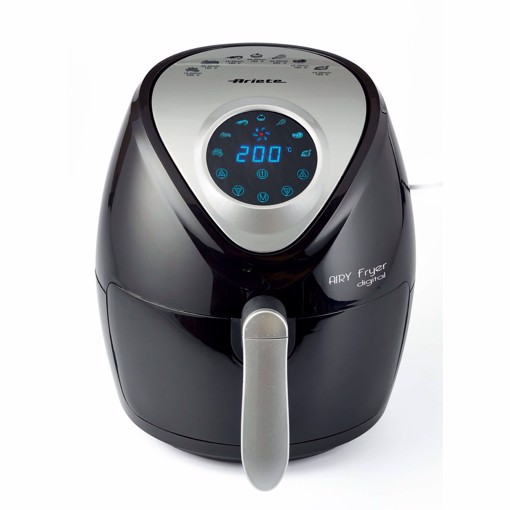 Ariete 4616 Airy Fryer Digital, Friggitrice ad Aria Digitale, Capacità 2,6 L, 1300 W, Time ‘60 minuti, 7 programmi, Nera