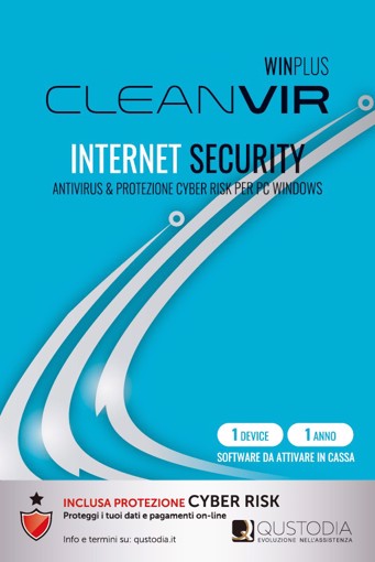 CleanVir Winplus Internet Security - Antivirus & Polizza Cyber Risk Per PC Windows