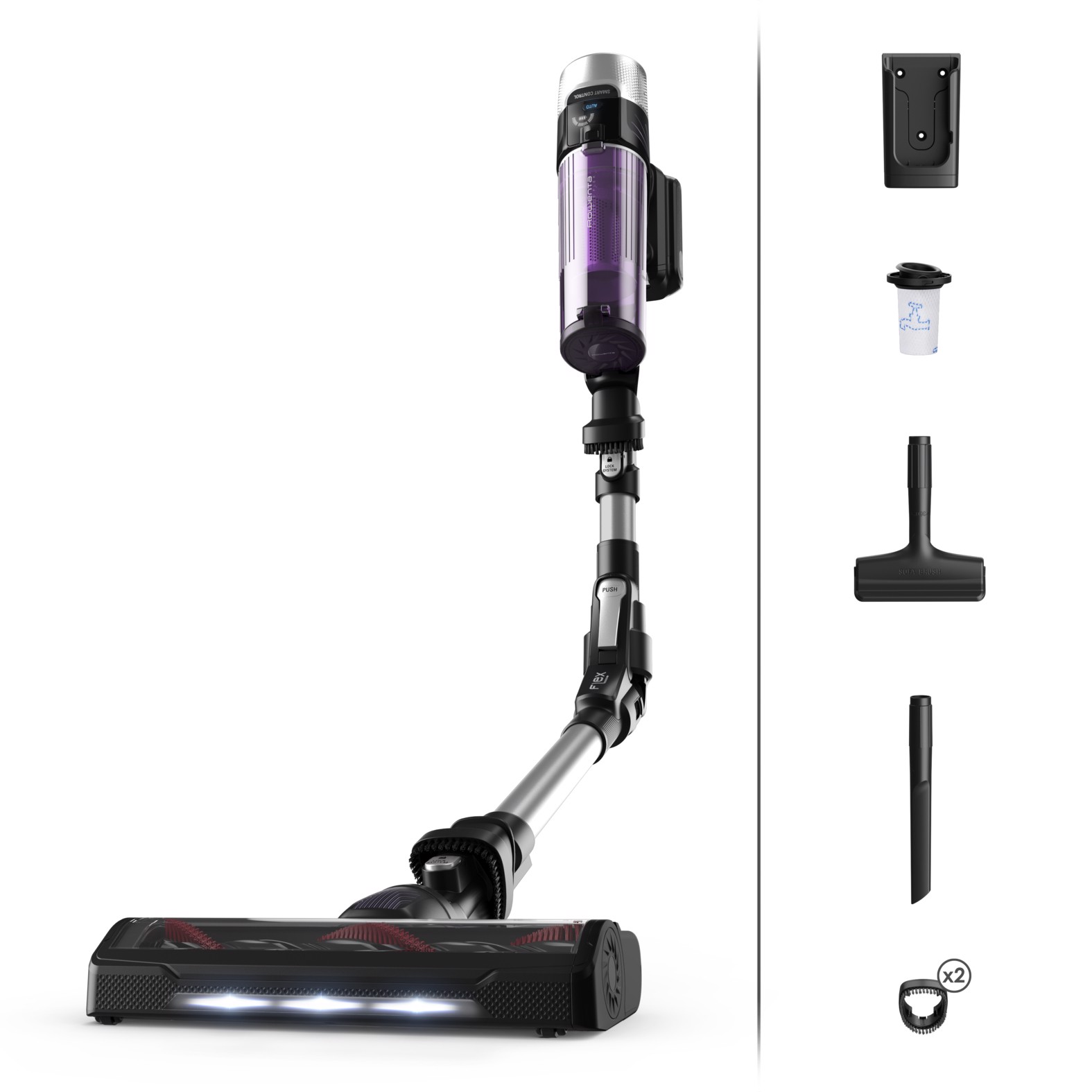 ROWENTA X-Force Flex 9.60 RH2037WO aspirapolvere senza filo Nero, Porpora  Senza sacchetto, Scope elettriche ricaricabili in Offerta su Stay On