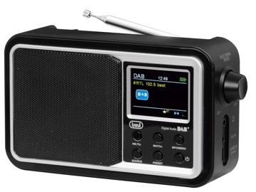 Radio dab plus portatile nera display,aux,rds bluetooth