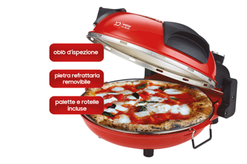 Fornetto Elettrico Cuoci Pizza 1200W 5 Minuti Timer 15Min