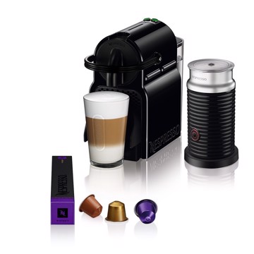 Macchina Caffe' Nespresso Inissia + Aeroccino Nera