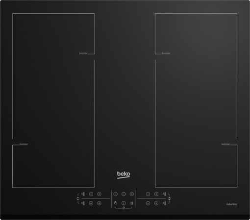 Beko HII64206F2MT piano cottura Nero Da incasso 58 cm Piano cottura a induzione 4 Fornello(i)