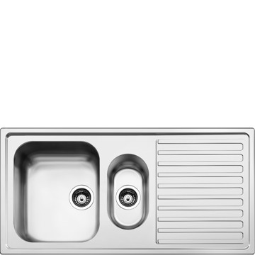 Lavello 100x50 1+1/2vs inox gocciolatoio