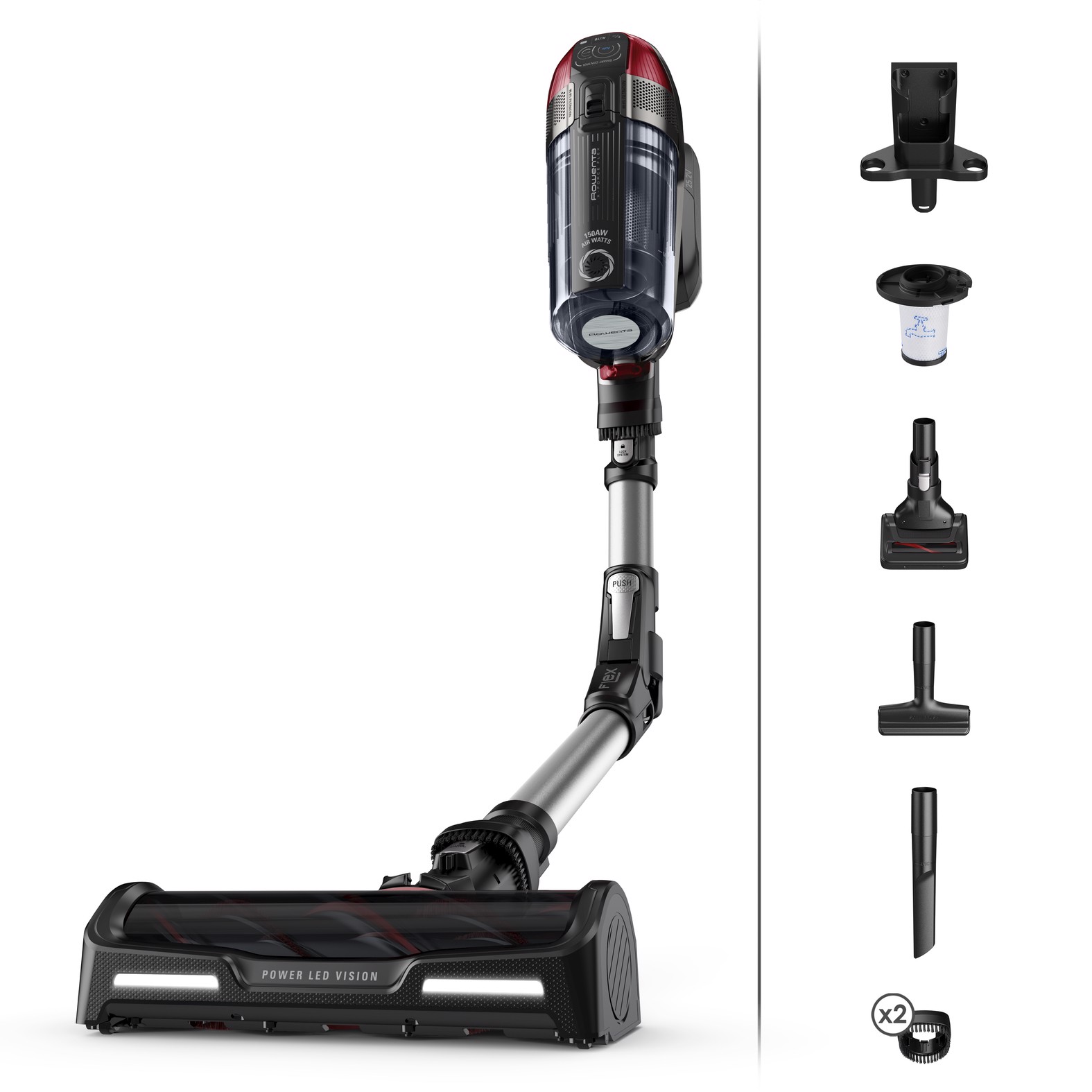 ROWENTA X-Force Flex 12.60 RH98A7WO aspirapolvere senza filo Rosso, Grigio  Senza sacchetto, Scope elettriche ricaricabili in Offerta su Stay On