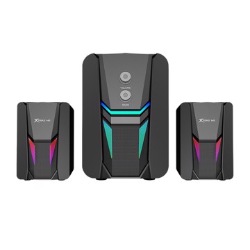 Pc speaker gaming rgb xtrike 2*3watt 2.1 speaker