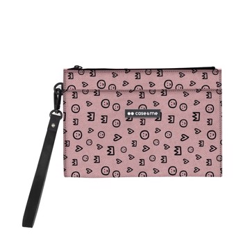 Handbag canvas, pink queen