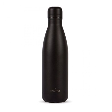 Puro bottiglia icon acciaio strato 500ml nero