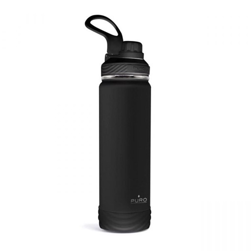 PURO WB750OUTDOORDW1BLK borraccia Uso quotidiano, Trekking, Sport 750 ml Silicone, Acciaio inossidabile Nero