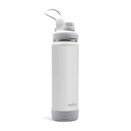 PURO WB750OUTDOORDW1LGREY borraccia Uso quotidiano, Trekking, Sport 750 ml Silicone, Acciaio inossidabile Grigio