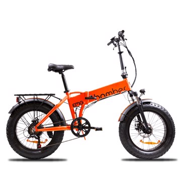 Emg bomber nera x4 arancione 25km/h,40km,ruote da 20',36v