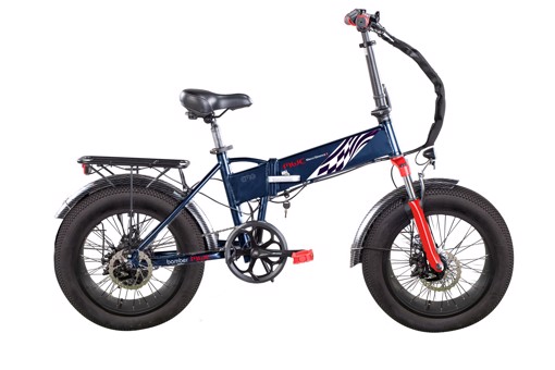 EMG Fat Bike Bomber MWC con telaio pieghevole 17", ruota 20", Cambio Shimano, Motore 250W, batteria 48V 10Ah