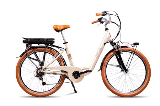 EMG City-bike vintage Audrey con ruota da 26", freni V-brake, motore 250W batteria ultra slim 13Ah, cambio Shimano