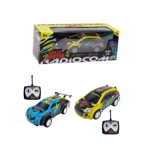 RADIOCOM Rally Raptor Scala 1:26 - Auto Scala 1:26, RC 27 MHz, 7 Funzioni, Corpo In Lexan, 2 Modelli Assortiti, Batterie Non Incluse