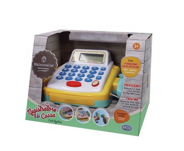Registratore cassa gioco+acc con luci e suoni+calcolatrice