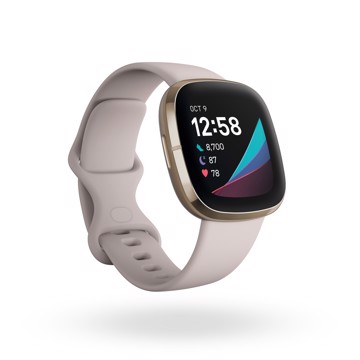 Fitbit sense bianco hr,imper,microfono,gps,musica