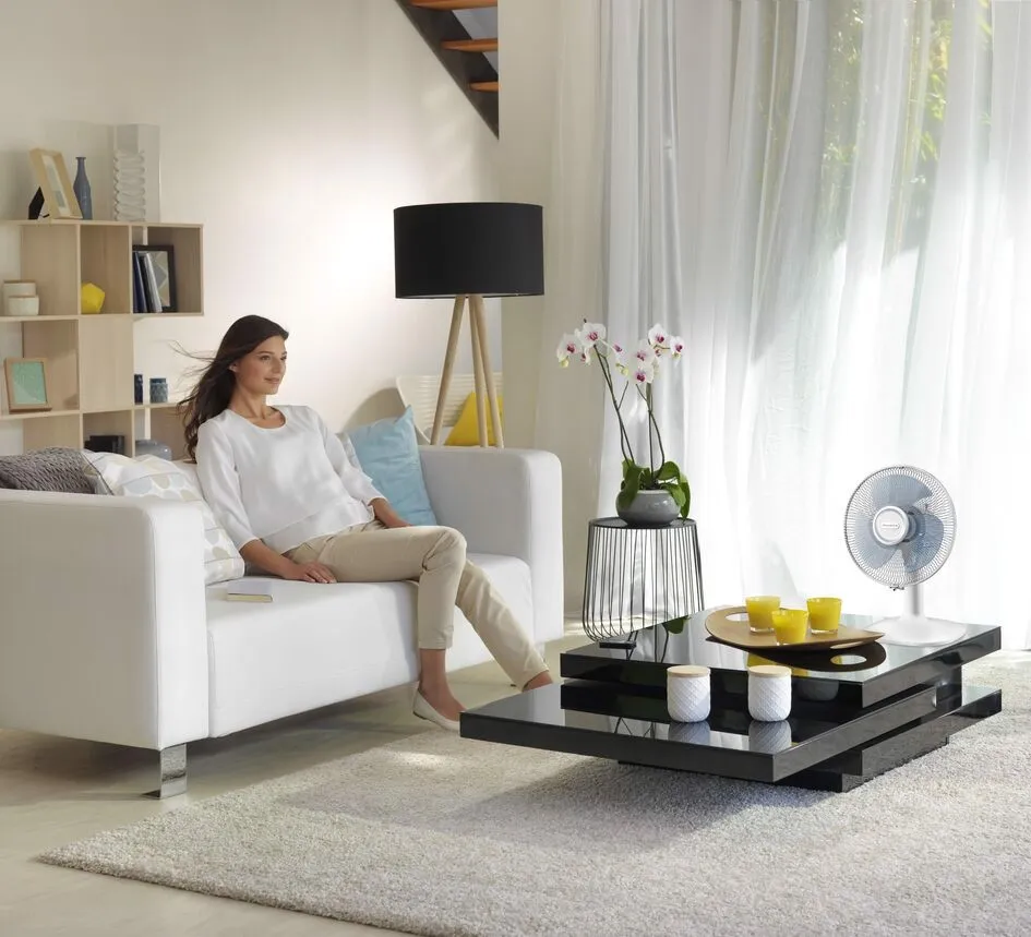 Ventilatore Da Tavolo COMFEE' 23cm - 25W Silenzioso, 2 Velocità, Oscillazione 90°, Bianco - Foto 8