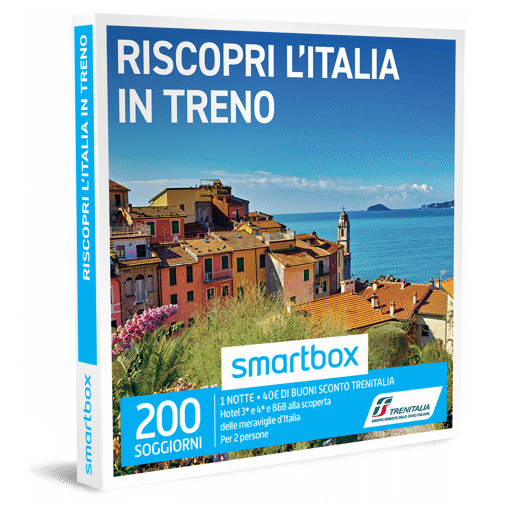 Smartbox Cofanetto Riscopri L'Italia In Treno - Trenitalia - 1 notte con colazione e 2 buoni sconto Trenitalia per 2 persone