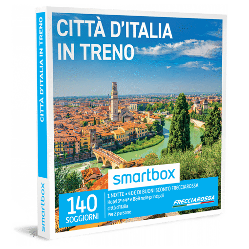 Smartbox Cofanetto Città D'Italia In Treno - Trenitalia - 1 notte con colazione e 2 buoni sconto Frecciarossa per 2 persone