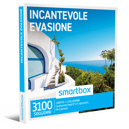 Smartbox Cofanetto Incantevole Evasione - 1 notte • 1 colazione
Caratteristici hotel 3* e 4*, agriturismi...
Per 2 persone