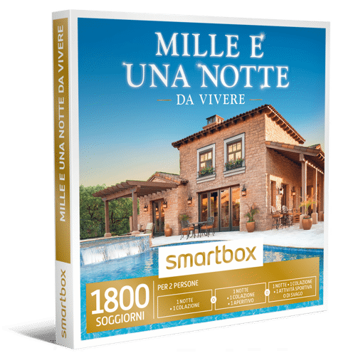 Smartbox Cofanetto Mille E Una Notte Da Vivere - 1 notte • 1 colazione
O
1 notte • 1 colazione • 1 aperitivo
O
1 notte • 1 colazione • 1 attività sportiva o di svago