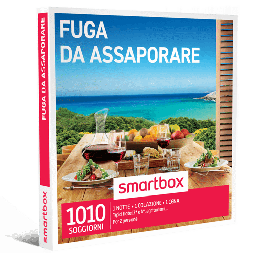 Smartbox Cofanetto Fuga Da Assaporare - 1 notte • 1 colazione • 1 cena
Tipici hotel 3* e 4*, agriturismi...
Per 2 persone
