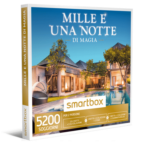 Smartbox Cofanetto Mille E Una Notte Di Magia - 1 o 2 notti • 1 o 2 colazioni
O
1 notte • 1 colazione • 1 cena
O
1 notte • 1 colazione • 1 giornata relax